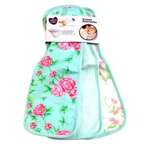 Parent's Choice 3/Pack Infant Burpcloths Florals Check NWT